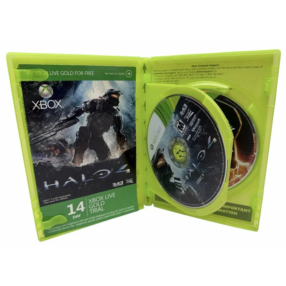 Halo 4 Xbox 360 Complete 2 Disc Set No Manual Tested Authentic Microsoft